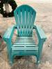 (2) BLUE PLASTIC ADIRONDACK CHAIRS