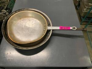 (2) ASSORTED SKILLETS