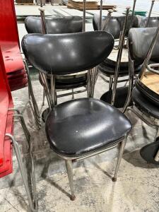 (10) BLACK VINYL SEATS W/ CHROME WIRE FRAMES