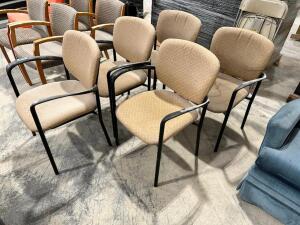 (5) UPHOLSTERED SIDE CHAIRS