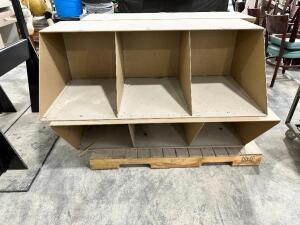 (4) THREE GROUP METAL BIN DISPLAYS