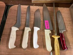 (6) PIECE COMMERCIAL KNIFE SET.