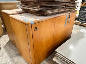 (2) 60" HARDWOOD BACK COUNTERS / CABINET