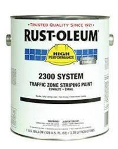 DESCRIPTION (2) TRAFFIC ZONE STRIPING PAINT BRAND/MODEL RUST-OLEUM #T9FB686115 ADDITIONAL INFORMATION RETAILS FOR $40.95 EA SIZE 1 GALLON THIS LOT IS