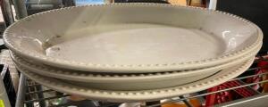 (3) 18" CHINA SERVING PLATTERS.