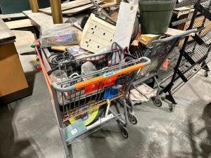 (2) SHOPPING CARTS W/ CONTENTS