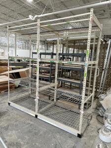 (2) 48" X 30" FOUR TIER METAL SHELVING UNIT W/ WIRE DECKING