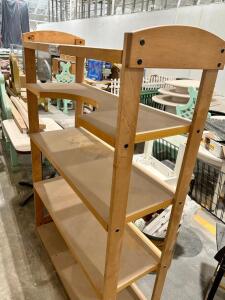 48" FIVE TIER WOODEN SHELVING DISPLAY