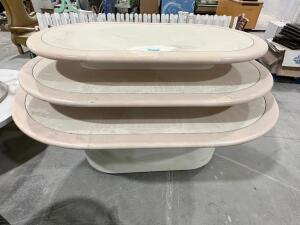 ROLL ABOUT OVAL DISPLAY TABLE