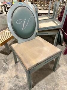 (6) DECORATIVE WOODEN CHAIRS W/ OVAL BACKS