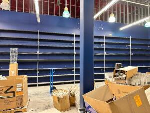 (16) 6' X 12" WALL MOUNTED SHELVING SECTIONS