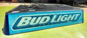 DESCRIPTION: BUD LIGHT POOL LIGHT INFORMATION: IN WORKING CONDITION SIZE: 46"X8"X21" QTY: 1