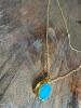 DESCRIPTION: DRUZY BLUE STONE NECKLACE QTY: 1 - 3