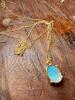 DESCRIPTION: DRUZY BLUE STONE NECKLACE QTY: 1