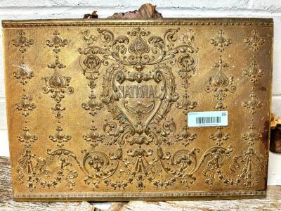 DESCRIPTION: NATIONAL REGISTER BRASS LOGO SIZE: 18"X12" QTY: 1