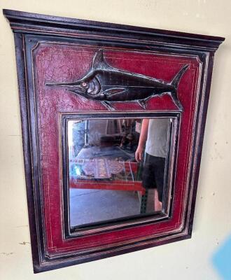 DESCRIPTION: DESIGNER DOLPHIN MIRROR` SIZE: 29"X23" QTY: 1