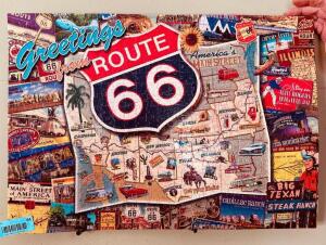 DESCRIPTION: ROUTE 66 PUZZLE ART SIZE: 21"X15" QTY: 1