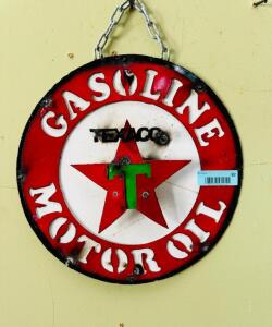 DESCRIPTION: METAL TEXACO SIGN SIZE: 15" QTY: 1