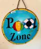 DESCRIPTION: METAL 'POOL ZONE' SIGN SIZE: 22" QTY: 1