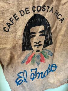 DESCRIPTION: BURLAP COFFEE BAG SIZE: 39"X27" QTY: 1