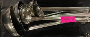 (9) ASSORTED STAINLESS LADLES