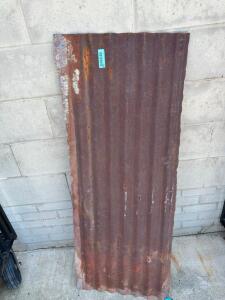 DESCRIPTION: VINTAGE CORRUGATED BARN METAL SIZE: 51"X20" QTY: 1