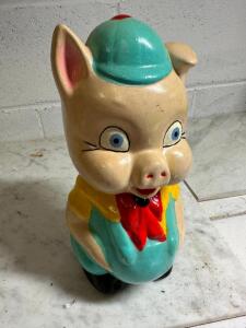 DESCRIPTION: VINTAGE CERAMIC PIGGY BANK SIZE: 10"X5" QTY: 1