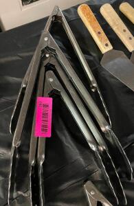 (4) STAINLESS TONGS