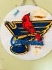 DESCRIPTION: METAL CARDINALS/BLUES SIGN SIZE: 22" QTY: 1