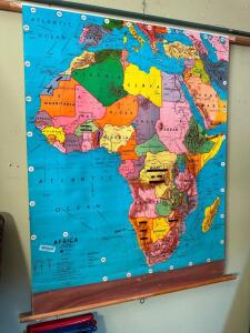 DESCRIPTION: VINTAGE AFRICAN MAP GRAPHIC SERIES SIZE: 50" PULL DOWN QTY: 1