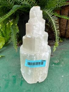 DESCRIPTION: SELENITE CRYSTAL TOWER SIZE: 10"X4" QTY: 1