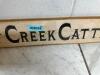 DESCRIPTION: HAT CREEK CATTLE COMPANY WOODEN SIGN SIZE: 47"X5" QTY: 1 - 3