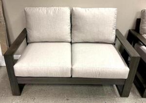 RATTAN RYAN ALUMINUM PATIO LOVESEAT