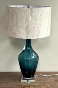 HAGANO BLUE GLASS TABLE LAMP