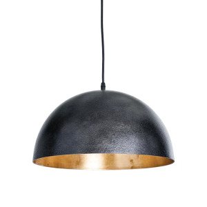 SIGMUND BLACKENED STEEL 1-LIGHT 15" PENDANT LIGHT