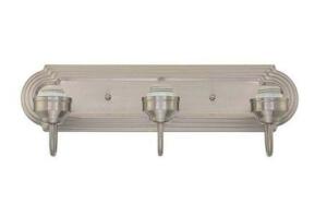 3 LIGHT BRUSHED NICKEL WALL FIXTURE