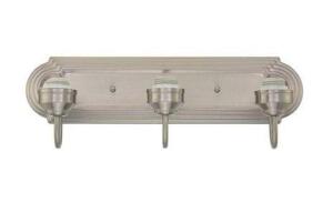 3 LIGHT BRUSHED NICKEL WALL FIXTURE