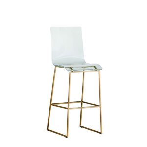 KING ANTIQUE GOLD AND CLEAR ACRYLIC BAR STOOL