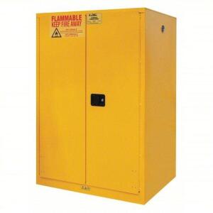 DESCRIPTION: (1) FLAMMABLES SAFETY CABINET BRAND/MODEL: CONDOR #60NH99 INFORMATION: YELLOW SIZE: STD, 120 GAL, 59 IN X 34 IN X 65 IN, YELLOW, MANUAL C