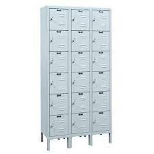 DESCRIPTION: (1) SET OF LOCKERS BRAND/MODEL: HALLOWELL #U3288-6A-PT INFORMATION: PARCHMENT SIZE: 3 WIDE, 6 TIER, 36"W 18"D 78"H RETAIL$: $1288.46 EA Q