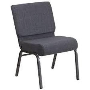 DESCRIPTION: (4) HERCULES SERIES CHURCH CHAIR BRAND/MODEL: FLASH FURNITURE #FD-CH0221-4-SV-DKGY-GG INFORMATION: DARK GRAY SIZE: 21" RETAIL$: $69.89 EA