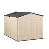 DESCRIPTION: (1) SLIDE-LID HORIZONTAL SHED BRAND/MODEL: RUBBERMAID INFORMATION: CREAM / DARK GREY SIZE: 55.25" L 75.5" W 52.75"H RETAIL$: $683.00 EA Q