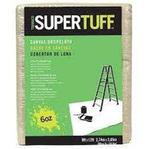 DESCRIPTION: (3) CANVAS DROPCLOTH BRAND/MODEL: TRIMACO #56701 INFORMATION: SUPERTUFF, ULTRA LIGHTWEIGHT SIZE: 6 OZ, 9X12 RETAIL$: $18.17 EA QTY: 3