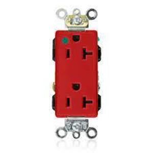 DESCRIPTION: (30) DUPLEX RECEPTACLE OUTLET BRAND/MODEL: LEVITON #16362-HGR INFORMATION: RED SIZE: 20A-125V RETAIL$: $14.64 EA QTY: 30