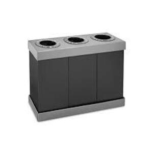 DESCRIPTION: (1) PLASTIC INDOOR TRASH AND RECYCLING DIVIDED CAN BRAND/MODEL: ALPINE INDUSTRIES INFORMATION: BLACK SIZE: 28 GALLON RETAIL$: $184.07 TOT