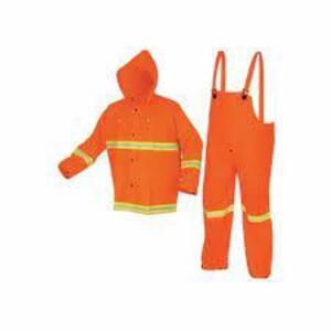 DESCRIPTION: (4) PVC ORANGE RAIN SUIT BRAND/MODEL: MCR SAFETY #2013RM INFORMATION: ORANGE IMAGES ARE FOR ILLUSTRATION PURPOSES ONLY AND MAY NOT BE AN