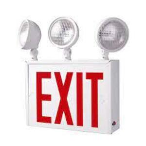 DESCRIPTION: (1) 3 HEAD EXIT EMERGENCY COMBO SIGN LIGHT BRAND/MODEL: ATLITE #RCS8R-3 RETAIL$: $295.75 EA QTY: 1