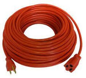 DESCRIPTION: (1) LIGHT DUTY EXTENSION CORD BRAND/MODEL: HYPER TOUGH INFORMATION: ORANGE SIZE: 100 FT RETAIL$: $30.00 EA QTY: 1