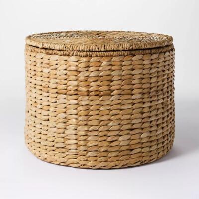 WOVEN STORAGE OTTOMAN NATURAL - THRESHOLD