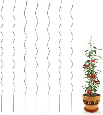 CEED4U 24 PACKS 59 INCHES PLANT SUPPORTS SPIRAL TOMATO CAGES, DIAMETER 6MM, STEEL CLIMBING PLANTS STAKE TOWER FOR GARDEN BALCONY YARD VEGGIE VINE PLANTS